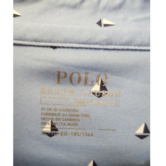 Polo Ralph Lauren Performance Blue Sailboat Short Sleeve Golf Shirt XL like NEW - Picture 4 of 4